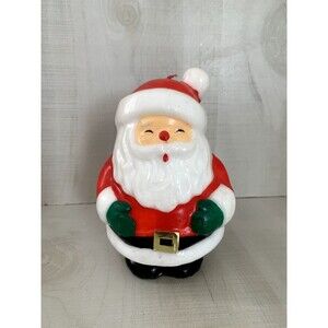 Santa Claus Figural Christmas Candle Holiday Vintage Decor 6.5”